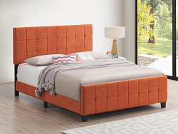                                                  							Queen Bed (Orange/Black), 64.25 X 8...
                                                						 